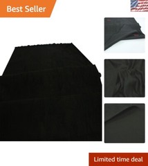 Black Microsuede Fabric 58″ Width – Luxurious Soft Polyester for Apparel & Decor