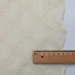 60s Cotton Embroidered Eyelet Lace Fabric 135-145cm Dress Shirt Kids Craft