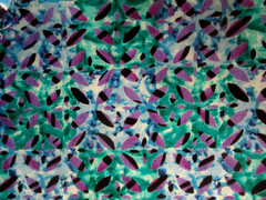 6 YDS GREENS & PURPLES & BLUES GEOMETRIC PRINT 100% COTTON OOP