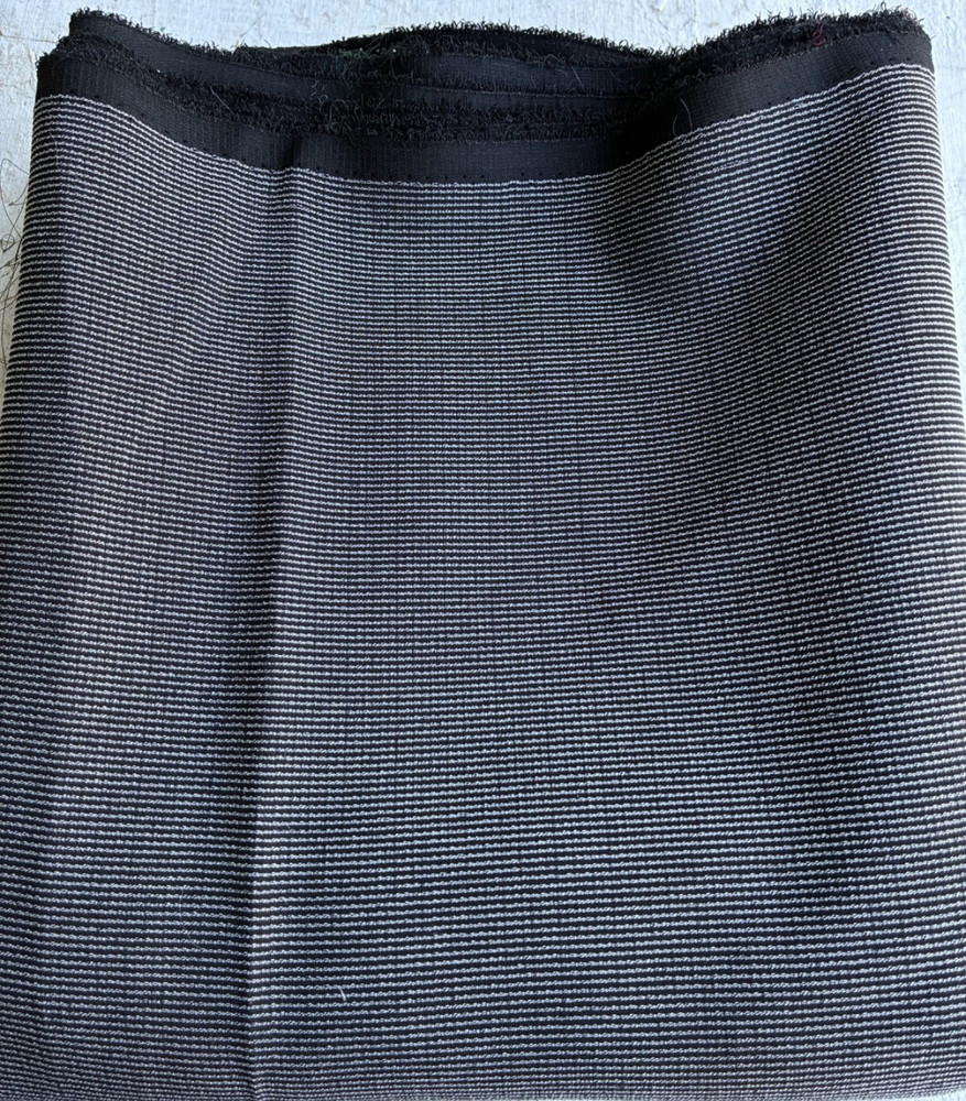 Yard Goods 3 1/2 Yards 45″ Wide Suit Weight Fabric Black w/ White Threads