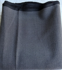 Yard Goods 3 1/2 Yards 45″ Wide Suit Weight Fabric Black w/ White Threads