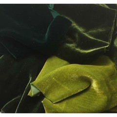 Silk VELVET GREENS Fabric Sample Set Remnants Lot 6×45″ each