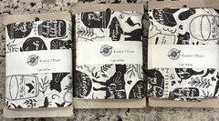3 Black & White Farmhouse Cotton Fabric Bundle By Loops & Threads 1 Yard Each