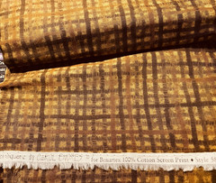 MARKET SQUARE Golden Brown Plaid BY CAROL ENDRES – 100% COTTON FABRIC BTY