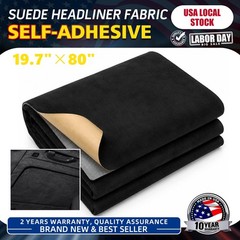 Black Suede Headliner Fabric Material for Car Auto Headliner & Trim 19.7″ × 80″