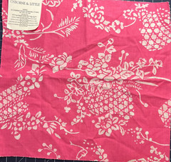 Osborne and Little Vintage Flowers Tasket Pattern 17”x 17.5” Sample Remnant