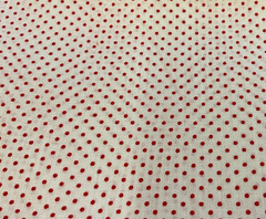 RED PINDOTS TEXTURED – COTTON– 1/2 YARD