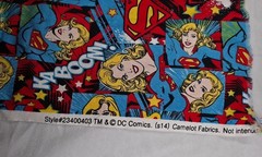VINTAGE SUPERGIRL CAMELOT FABRICS~ 40″ X 17″ ~~ FREE US SHIPPING~~
