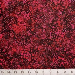 Calico Cat Fabric | Dotted Wildflowers Wine | Timeless Treasures YARD
