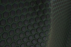 Hexagon Quilted Vinyl Grain Faux Leather Car Upholstery Fabric | 2″-5cm Stitched