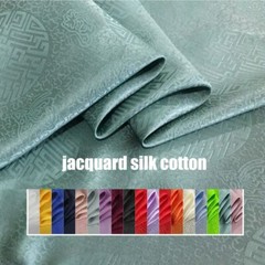 1 yard * 114cm Chinese silk fabric jacquard silk cotton charmeuse crepe tissu