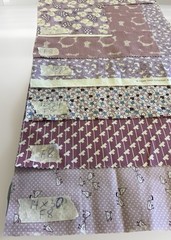 1930s Purple Reproduction Fabric- Feedsack Patterns – 6 Fat Eighths Bundle Lot