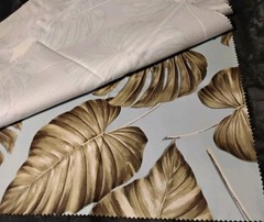 SUNBRELLA MONSTERA LEAF FABRIC SAMPLES, 25″ X 25″ SOLLIS PATTERN, ACRYLIC