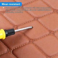 59″ W Vinyl Faux Leather Fabric Car Upholstery Home DIY Quilted 1/3/5 Yard Brown
