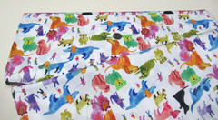 Timeless Treasures quilt-craft fabric BIG DOG WALK white 7 yds (dks-3125) Bolt!