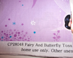 DISNEY “FAIRY & BUTTERFLY” FABRIC CP28048- PC. IS ONE YD. +19″