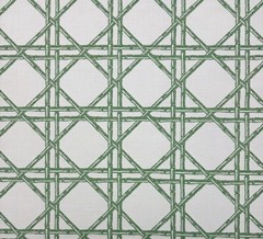 SUNBRELLA REIGH KELLY GREEN RATTAN BAMBOO WOVEN OUTDOOR INDOOR FABRIC BTY 54″W