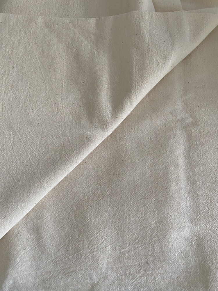 Unbleached Cotton Muslin Fabric Quilting Crafts Drapery 3.5 Yards X 56”