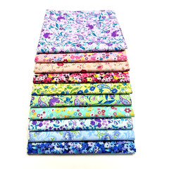 Cotton Floral Fabric Quilt Bundle # 16 / 1 Yard of Each Color / 10 yards for $10