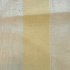 VTG Moire Wood Grain & Striped Yellow Fabric Cotton Synthetic Blend 71×48