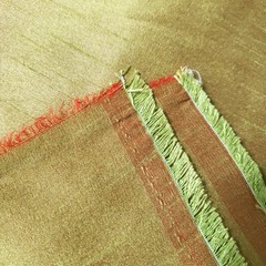 LIME GREEN RED FAUX SILK DUPIONI FABRIC TWO TONE IRRIDESCENT 58″ BY THE YARD