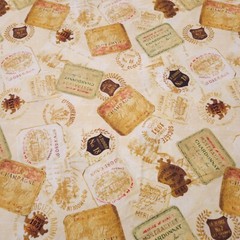 Uncorked BTY Danhui Nai Wilmington Prints Wine Vineyard Labels Tan
