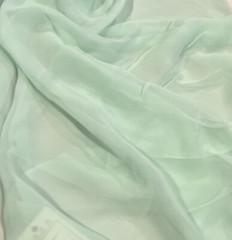 Mint Green 100% Silk Chiffon Fabric 45” Width Sold By The Yard
