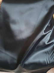 Vintage Black Satin Fabric Medium weight One length = 10.5 yds 44″ wide Exc cond