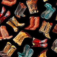 Authentic Cowboy Boots – 1 yard price!1 – Continuous yards available.