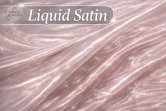 Liquid Satin Fabric By The Yard Ultra Glossy Bridal Shiny Dress Material 60″