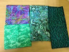 LOT OF 14 FAT QUARTERS COTTON FABRIC ASSTD COLORS & DESIGNS, BLENDERS