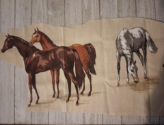 mare horse farm fun fabric 21 x 8 inch 1pc