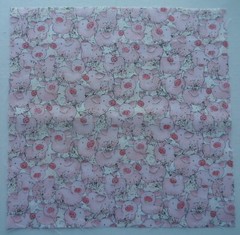 Cotton Group D Fabric Pink Pigs 1 Piece 10 3/4″ x 10 3/4″
