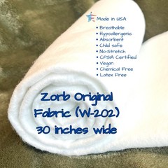 Zorb Original (W-202) Super-Absorbent Non-woven 30” W Fabric Diapers Pads 1/2 YD