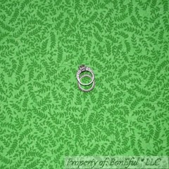 BonEful FABRIC FQ Cotton Quilt Green Bright Tone Shade Leaf Small Xmas Calico US
