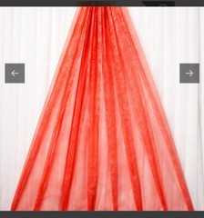 Red Flame Retardant Gossamer Fabric Roll, 59 Inches, BY THE YARD