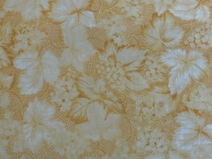 By 1/2 Yd Northcott Yellow Tone on Tone Leaves Flowers Fabric “High Tea For Two”
