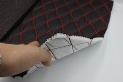 Vinyl Grain Quilted Faux Leather Upholstery Fabric | Butterfly 55″ 4mm Foam