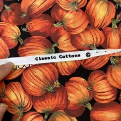 HARVEST All Over PUMPKIN COTTON PRINT BY CLASSIC Cottons 2 1/4 yards +