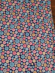 Lot of Fabric, gardening, buttons, food, vibrant multicolor, 1lb 10oz
