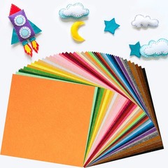 100PCS Colored Felt Sheets – 3.7 X 3.7 Inches & 1Mm Thick Non-Woven Fabric for D