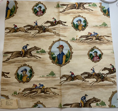 Lee Jofa Mulberry Final Furlong in Cream 25 x 25 By Mulberry Home Sample