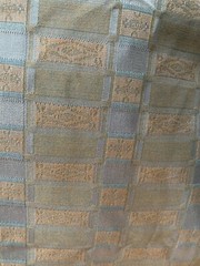 Over 1 Yard 51” X 53” Vintage Fabric Slate Blue Plaid Cotton Polyester Blend