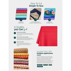 Minky Dot Super Soft Cuddle Fleece Fabric 58/60″ Wide Sold By The Yard