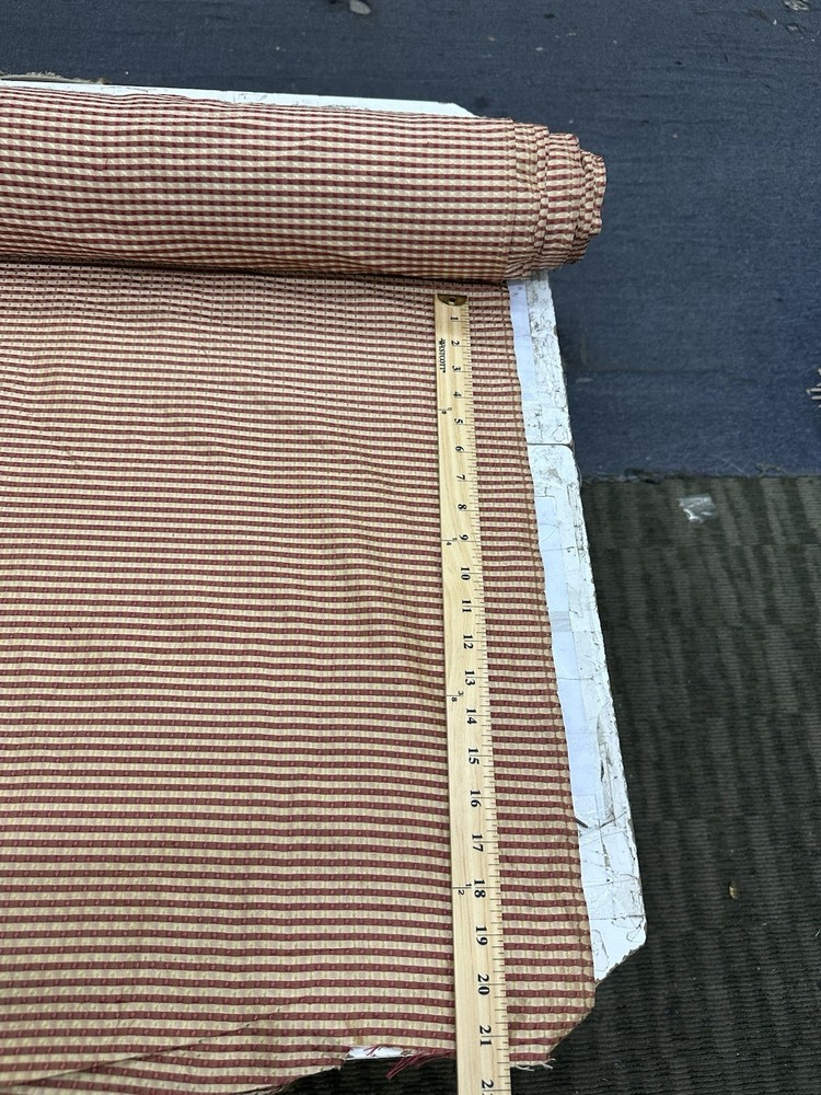 Striped TAFFETA Silk . 100% silk. Sold By the yard. Red And Gold