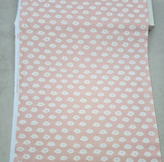 LIPS BALLET Blush Pink with Lips Indoor or Outdoor Fabric Cotton BTY Novogratz
