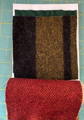 Hand Dyed Wool appliqué, rug, craft: (6) 4.5″ Charm Sq;Forest Hues Set -N2