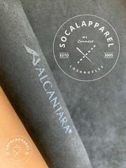 ALCANTARA Black Genuine Made in Italy Square Foot 12″ x 12” BARE (No backing)