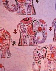 Valori Wells Karavan Marrakech Elephant Cotton Fabric FreeSpirit 1 & 1/3 Yard