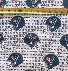 1/2 yard HOUSTON TEXANS Fabric Cotton Material 18″ x 57″ NFL FOOTBALL NEW